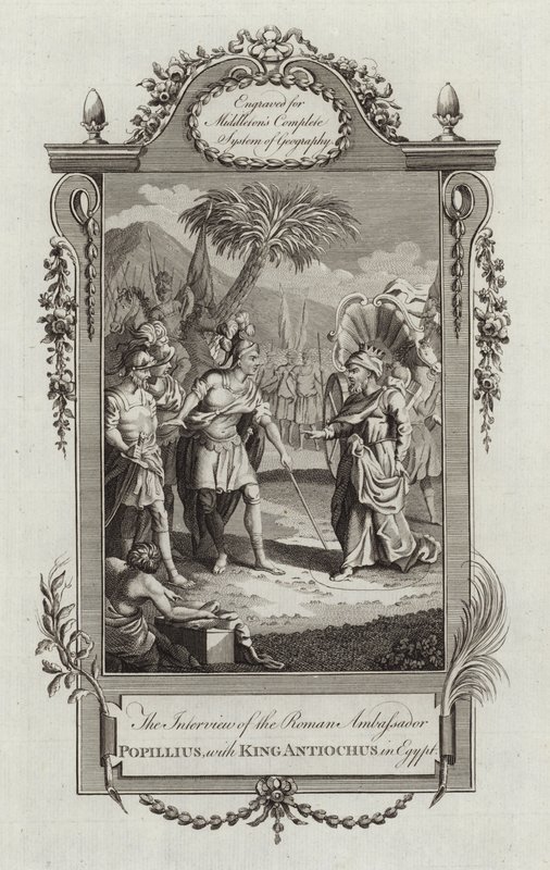 Popillius with King Antiochus by English School