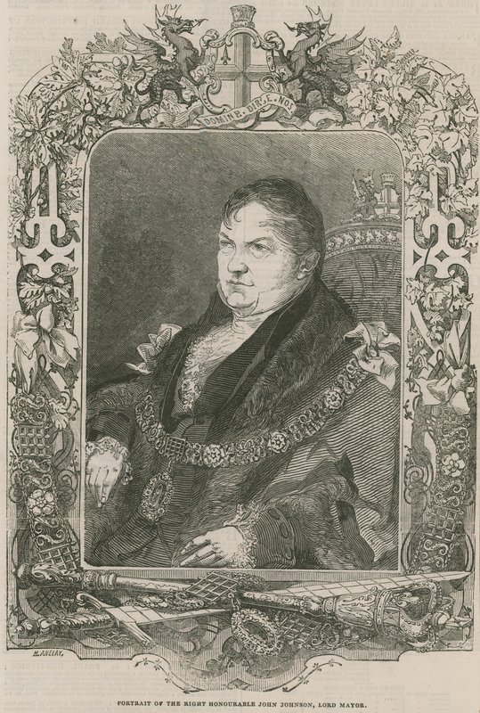 Portrait of the Right Honourable John Johnson, Lord Mayor by English School