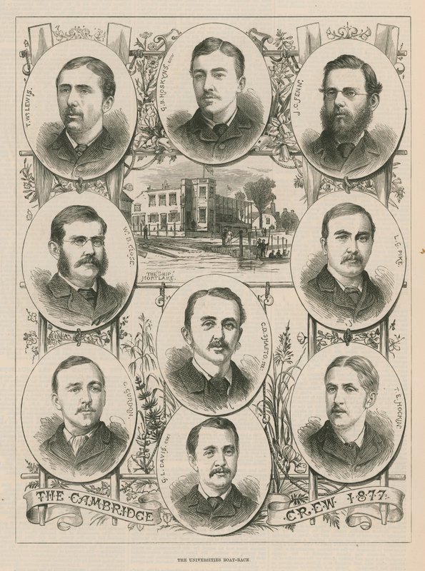 Portraits of the 1877 Cambridge Crew by English School