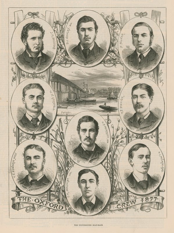 Portraits of the 1877 Oxford Crew by English School