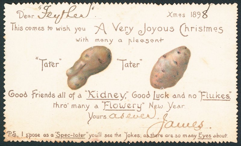 Potatoes, Christmas Card by English School