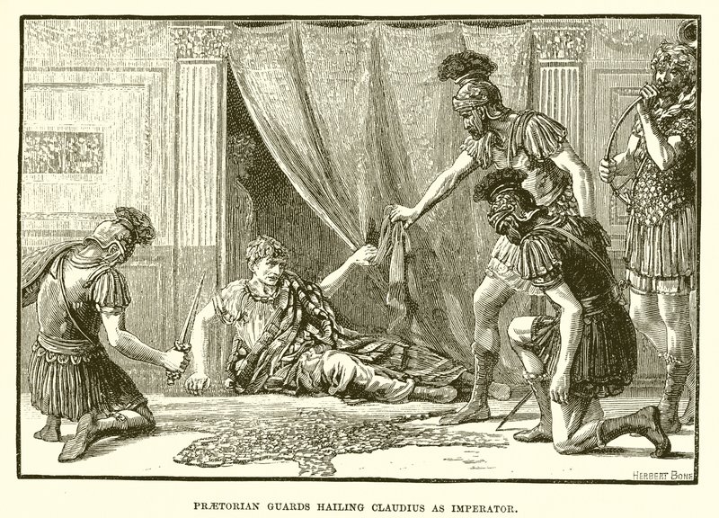 Praetorian Guards Hailing Claudius as Imperator by English School
