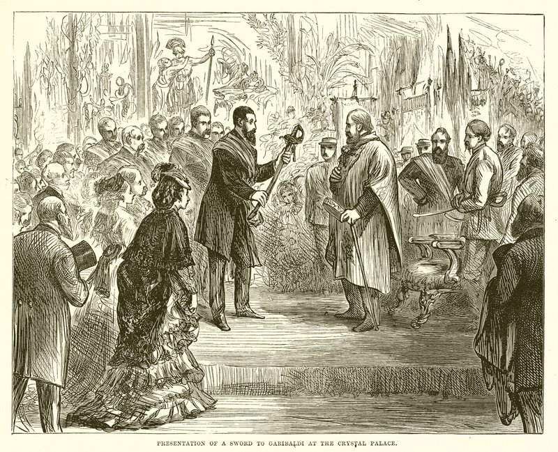 Presentation of a Sword to Garibaldi at the Crystal Palace by English School