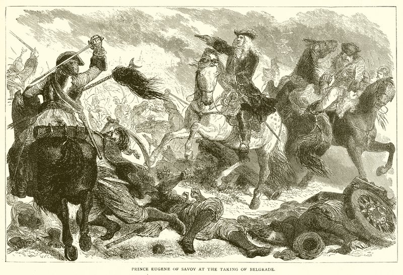 Prince Eugene of Savoy at the Taking of Belgrade by English School