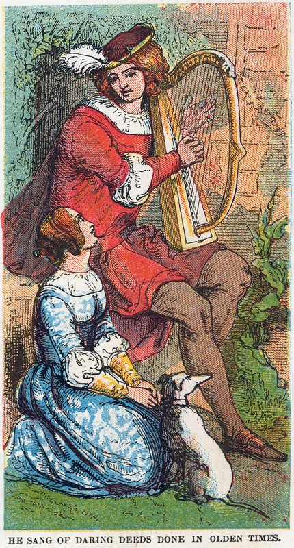 Prince Hal, the future king Henry V, singing of daring deeds by English School