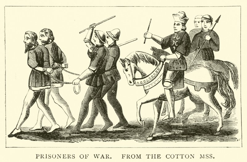 Prisoners of War, from the Cotton Mss by English School