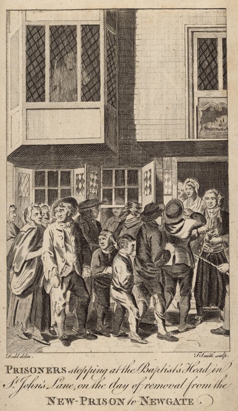 Prisoners stopping at the Baptists Head in St Johns Lane by English School