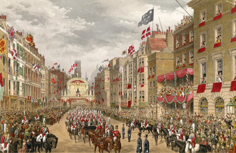 Processions at Temple Bar by English School