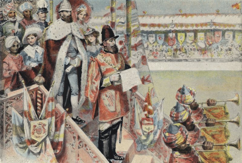 Proclamation of Queen Victoria as Empress of India by English School
