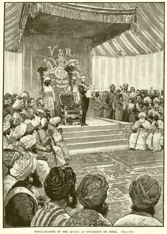 Proclamation of the Queen as Sovereign of India by English School