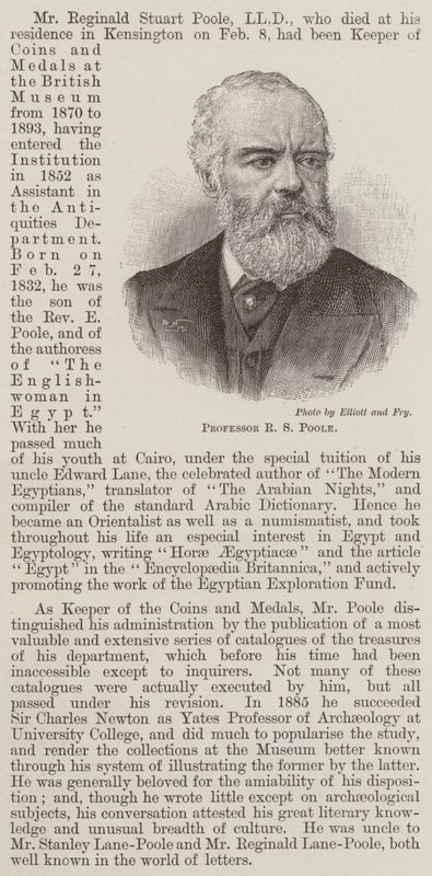 Professor R S Poole by English School
