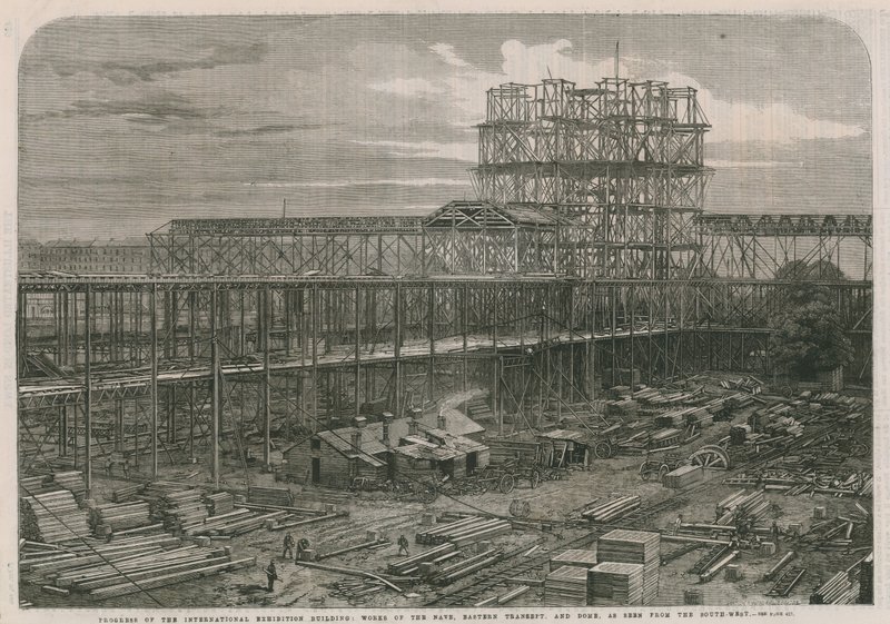Works of the nave, eastern transept and dome by English School