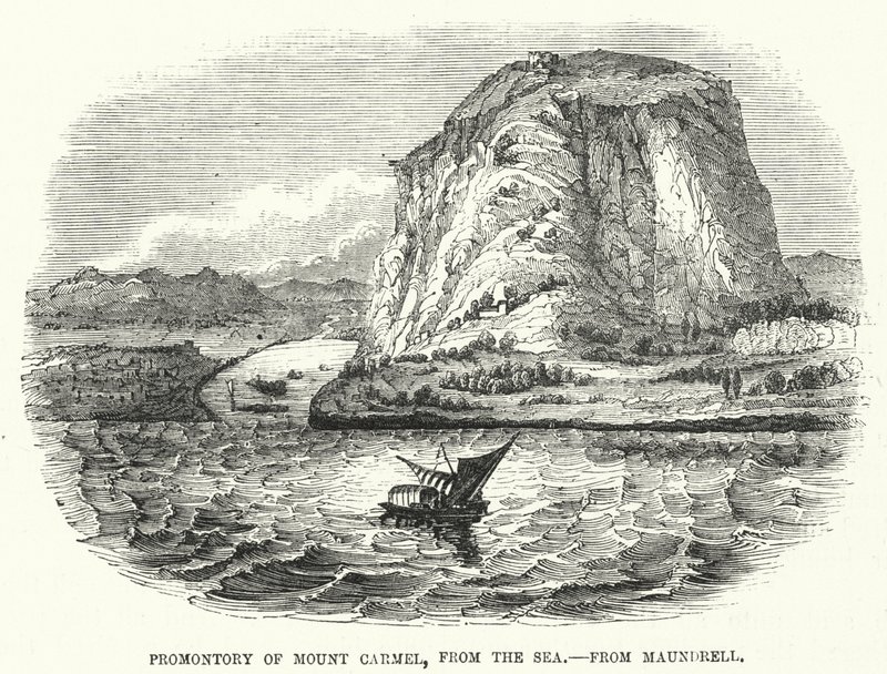 Promontory of Mount Carmel, from the Sea, from Maundrell by English School