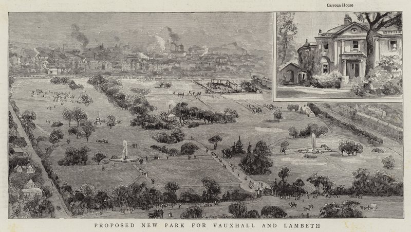 Proposed New Park for Vauxhall and Lambeth by English School