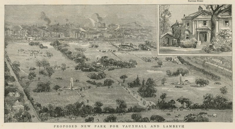 Proposed new park for Vauxhall and Lambeth by English School