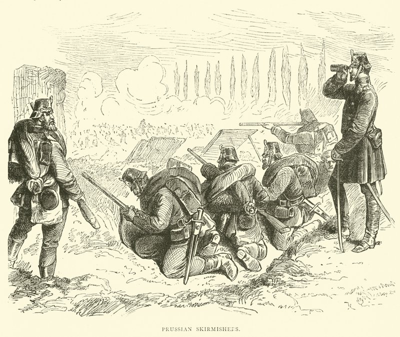 Prussian Skirmishers, February 1871 by English School