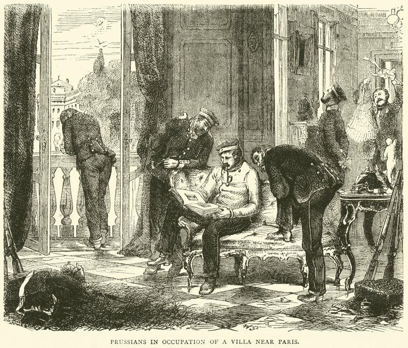 Prussians in Occupation of a Villa Near Paris, October 1870 by English School