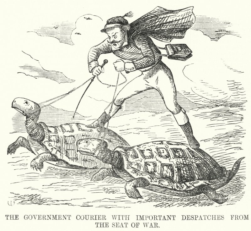 The Government Courier with Important Despatches from the Seat of War by English School