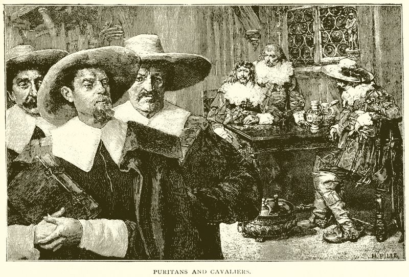 Puritans and Cavaliers by English School