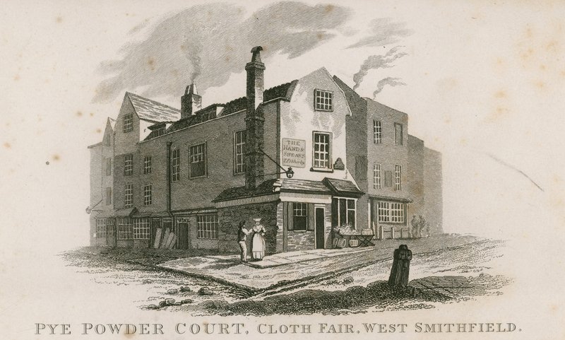 Pye Powder Court, Cloth Fair, West Smithfield, Held at the Sign of the Hand and Shears Public House by English School