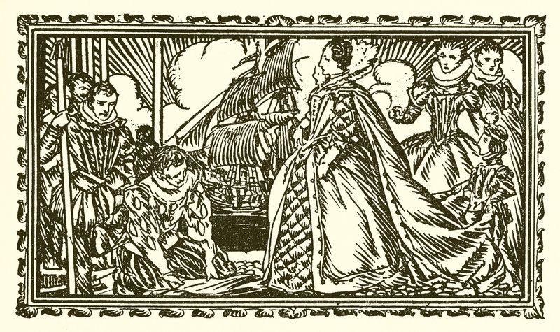 Queen Elizabeth I and Sir Walter Raleigh by English School