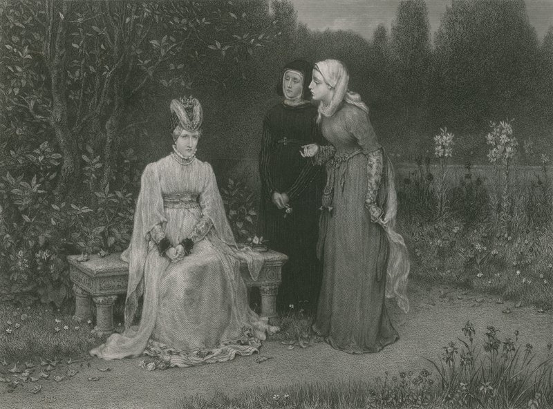 Queen Isabella and Her Ladies, King Richard II by English School
