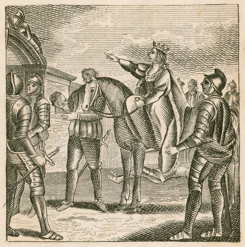 Queen Margaret Causing the Head of the Duke of York to be Fixed on the Gates of the City of York by English School