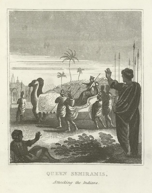Queen Semiramis Attacking the Indians by English School