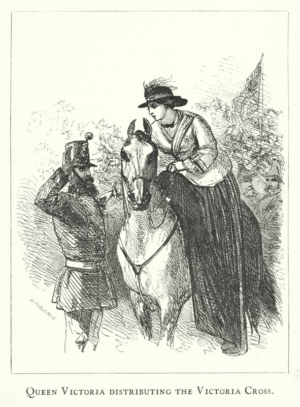 Queen Victoria Distributing the Victoria Cross by English School