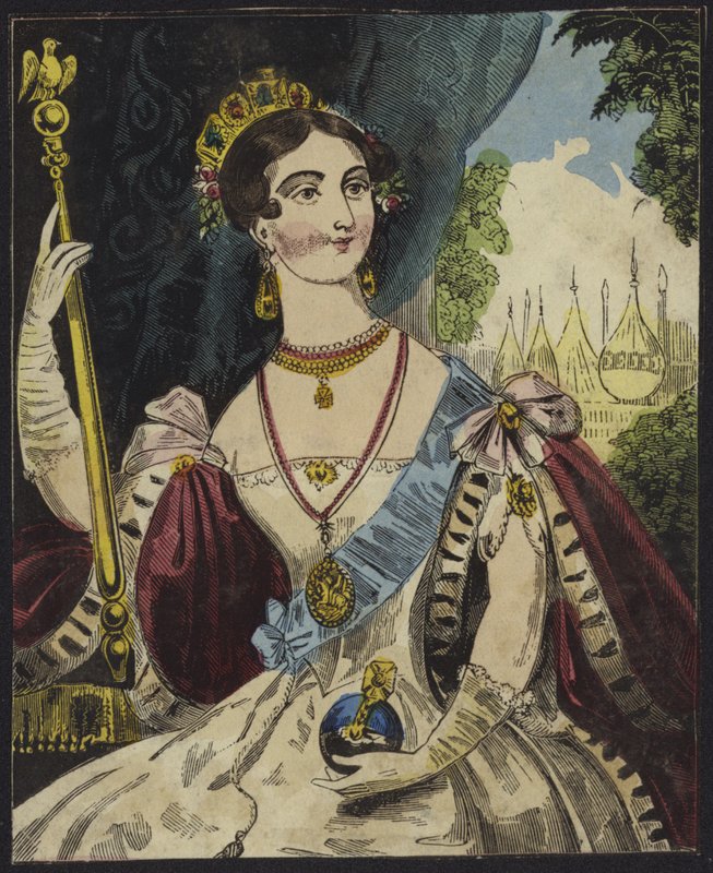 Queen Victoria holding an orb and sceptre by English School