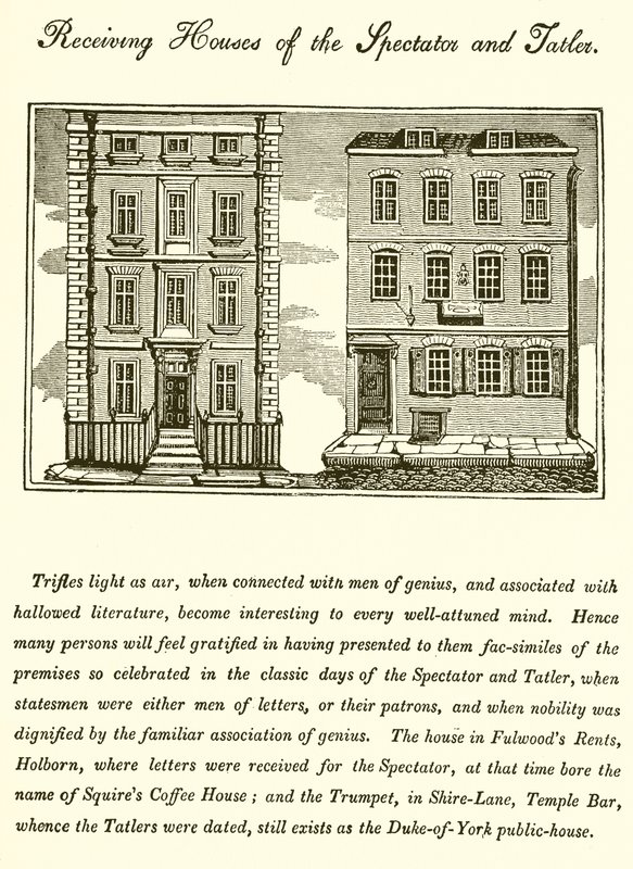 Receiving Houses of the Spectator and Tatler by English School