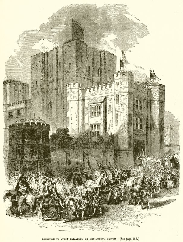 Reception of Queen Elizabeth at Kenilworth Castle by English School