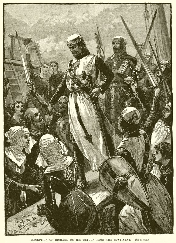 Reception of Richard on His Return from the Continent by English School