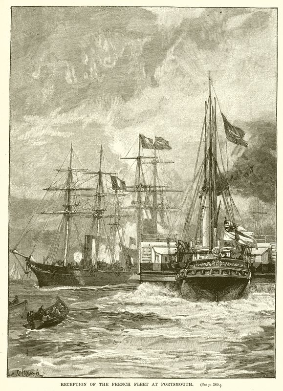 Reception of the French Fleet at Portsmouth by English School