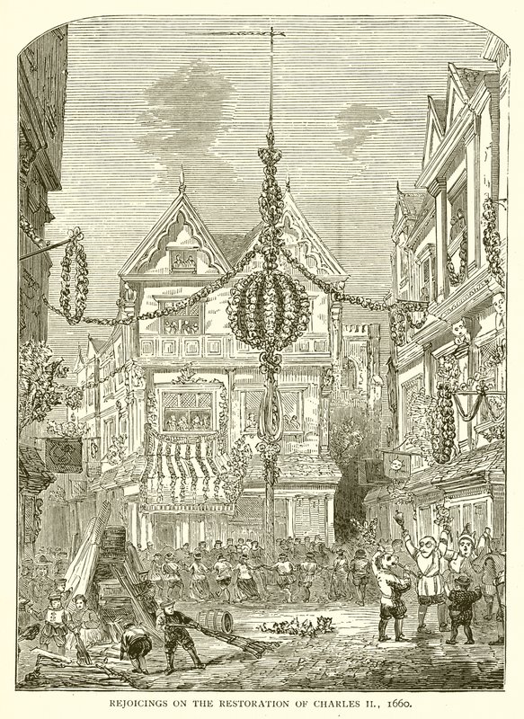 Rejoicings on the Restoration of Charles II, 1660 by English School