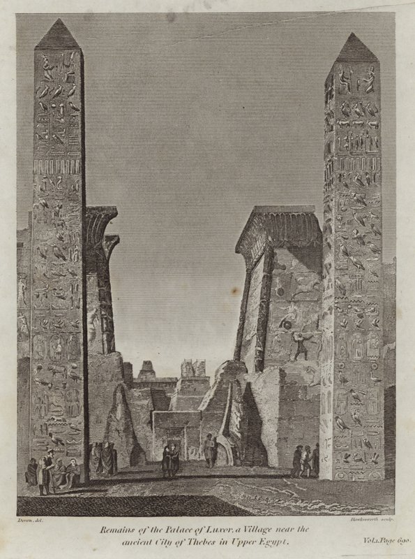Remains of the Palace of Luxor by English School