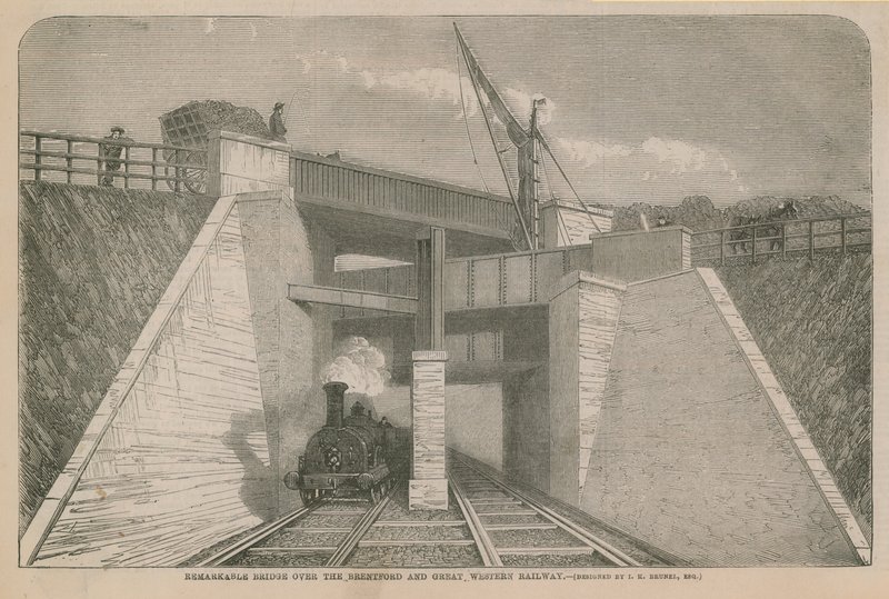 Remarkable Bridge Over the Brentford and Great Western Railway by English School