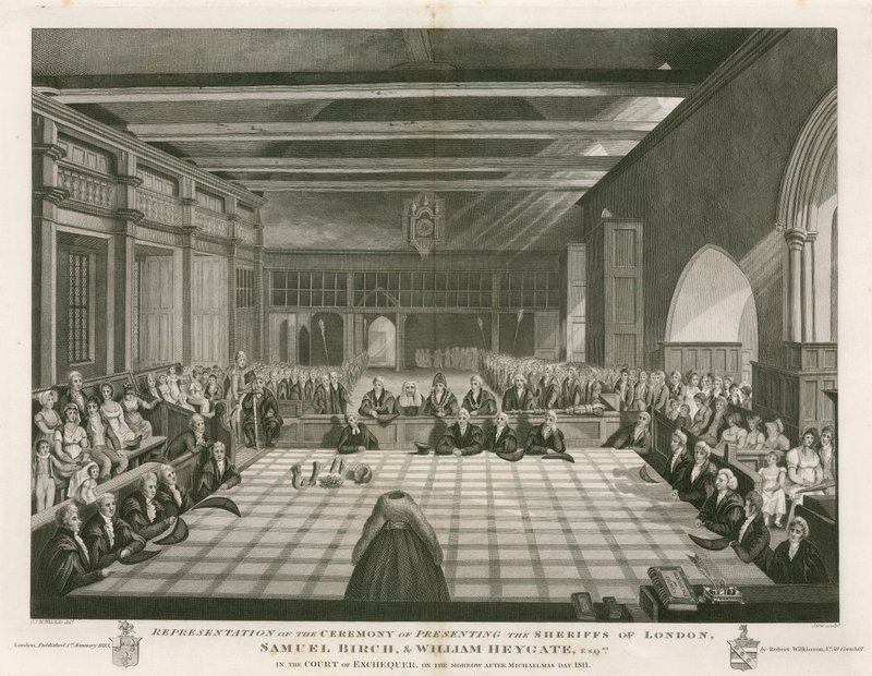 Representation of the Ceremony of Presenting the Sheriffs of London by English School