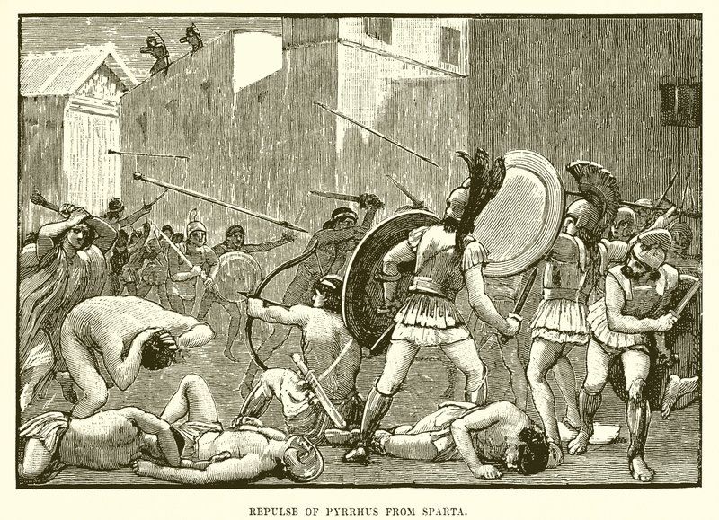 Repulse of Pyrrhus from Sparta by English School