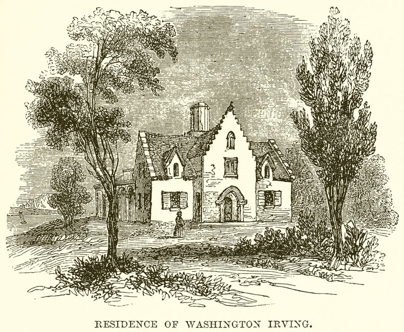 Residence of Washington Irving by English School