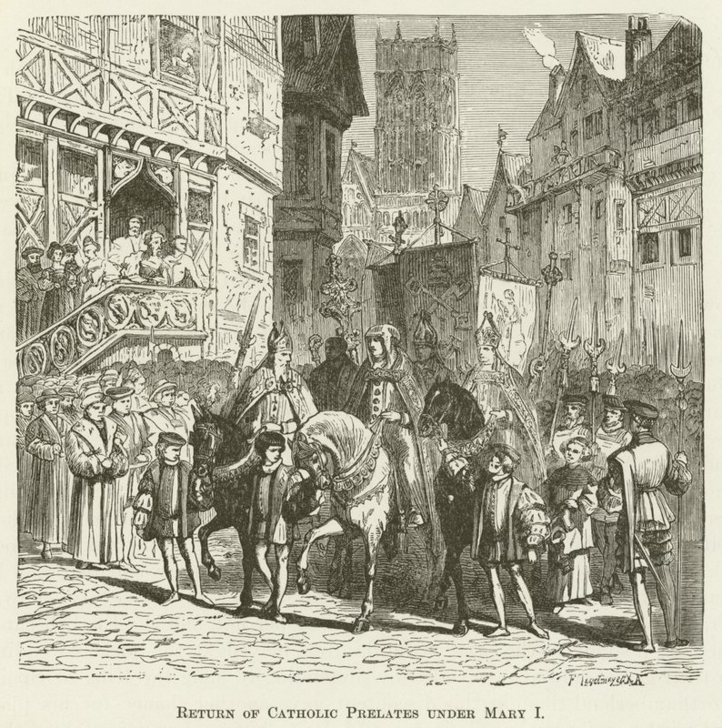 Return of Catholic Prelates under Mary I by English School