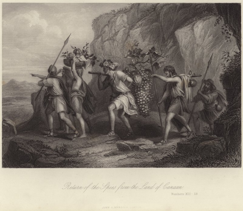 Return of the Spies from the Land of Canaan by English School