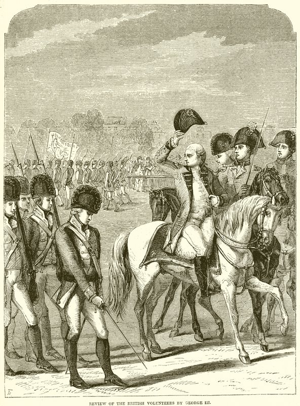Review of the British Volunteers by George III by English School