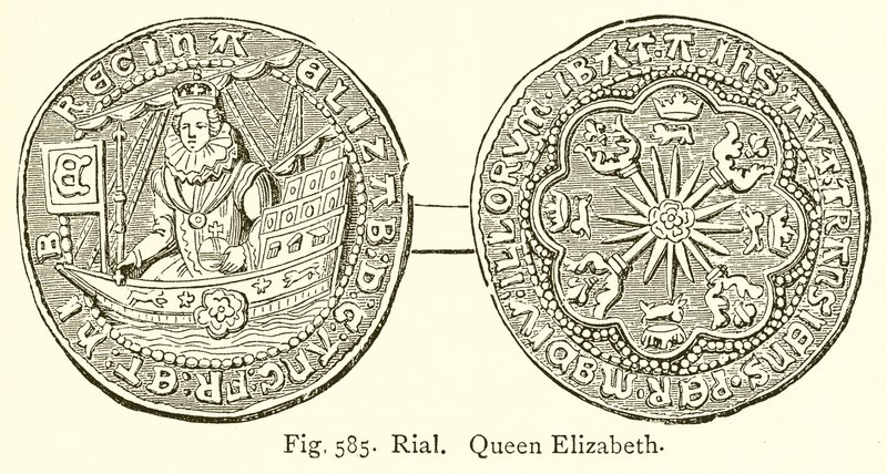 Rial. Queen Elizabeth by English School