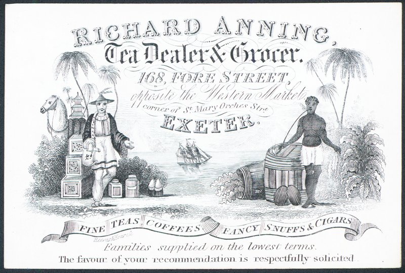 Richard Anning, Tea Dealer and Grocer, Trade Card by English School