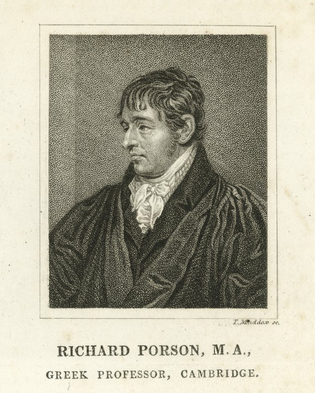 Richard Porson, Greek Professor, Cambridge by English School
