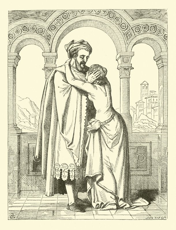 Rienzi and His Daughter by English School