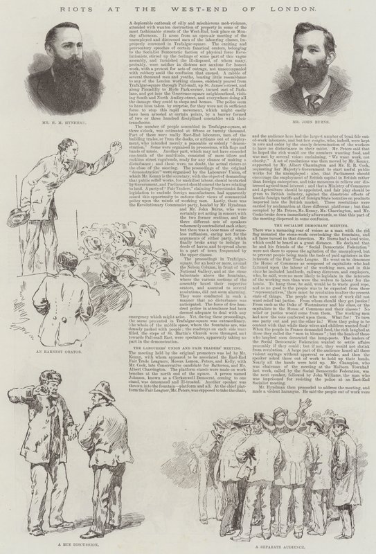 Riots at the West-End of London by English School