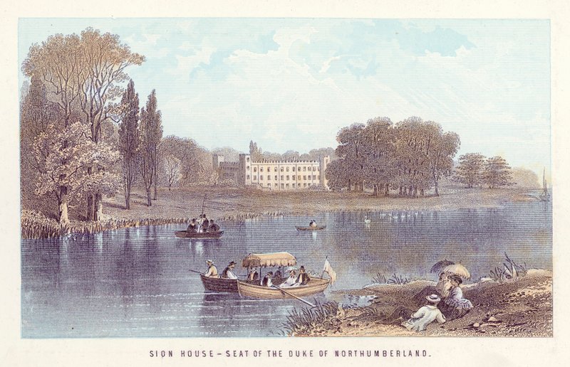 River Thames: Sion House-Seat of the Duke of Northumberland by English School