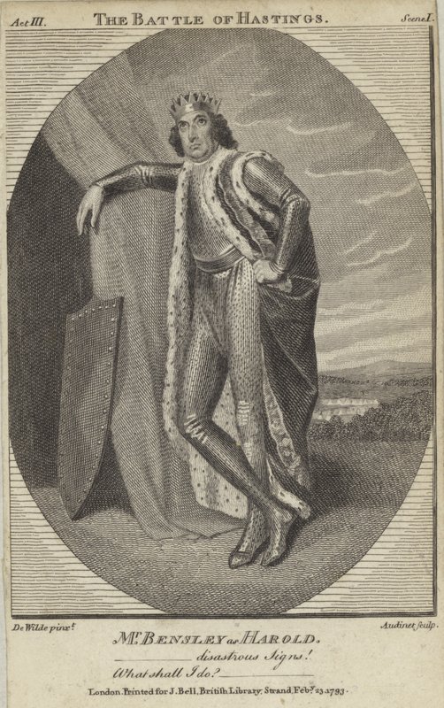 Robert Bensley as Harold in The Battle of Hastings by English School